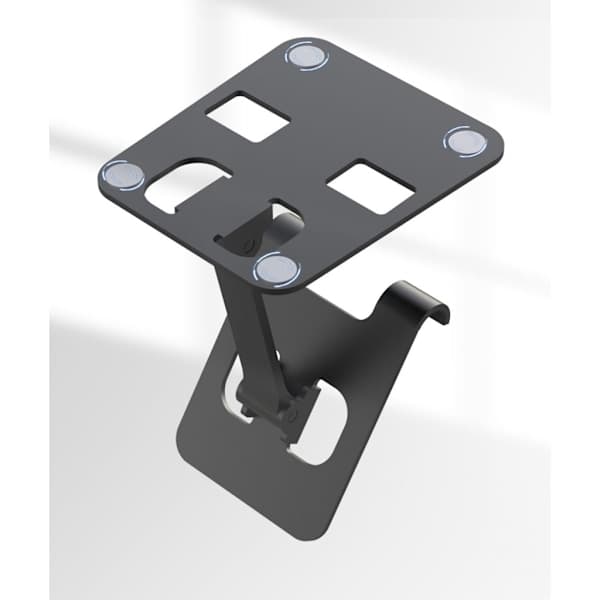 Smartphone Dock Mount Foldable Desk Mobile Phone Support Holder Angle Height Adjustable Phone/Tablet Stand Grey 0.1