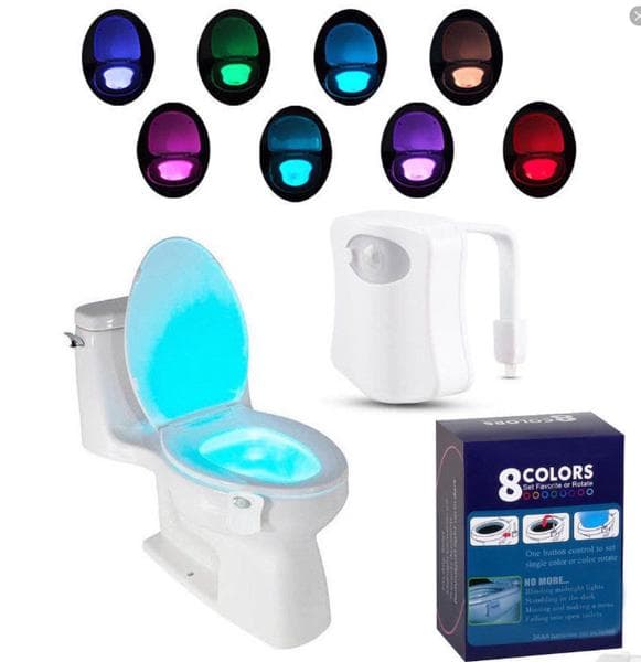 8-färgs rörelsesensor LED toalett nattlampa [JUN]