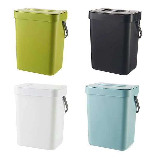 Small Kitchen Compost Bin 3L Countertop Waste Bin with Lid for Household Waste Management