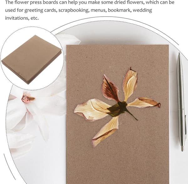 6 st små blompresspappersark vattenabsorberande växtpressbrädor