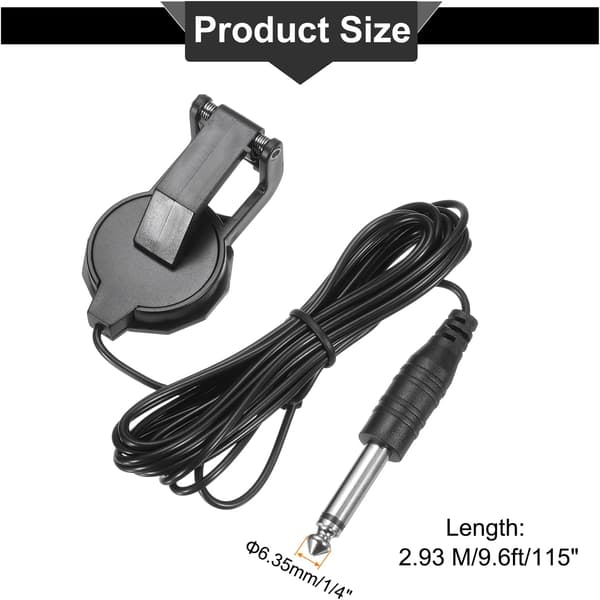 Clip-On Gitarrpickup med 1/4 tums plugg för akustisk number_of_items