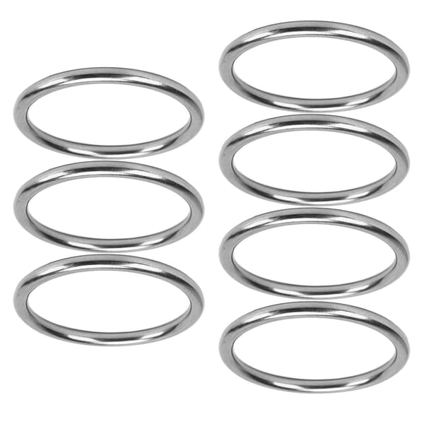 7 stk Rustfritt Stål 304 O-ring 8x80 mm Vanntett Sterk Sømløs Sveiset Rund Tetning