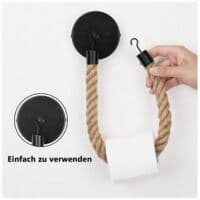 Toiletpapirholder, Hampereb Håndklædeholder til Badeværelse og Køkken