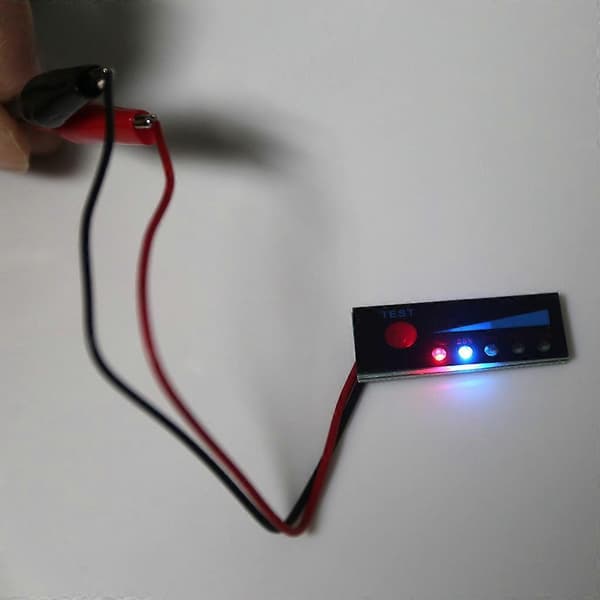 LCD-skjerm Batteriovervåker Kapasitetsmåler Nivåindikator 1S 2S 3S 4S 12V