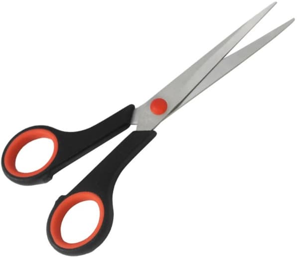 Saks - Blødt greb - Husholdningssaks - 14 cm - Sort/Rød
