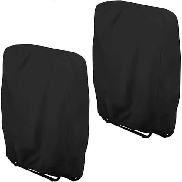 2-pak beskyttelsesovertræk til foldbare liggestole (sort, 71x134x110 cm), vindbeskyttelse til havestole, overtræk til foldbare liggestole