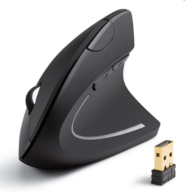 2.4G trådløs vertikal mus, tre DPI justerbar ergonomisk stil