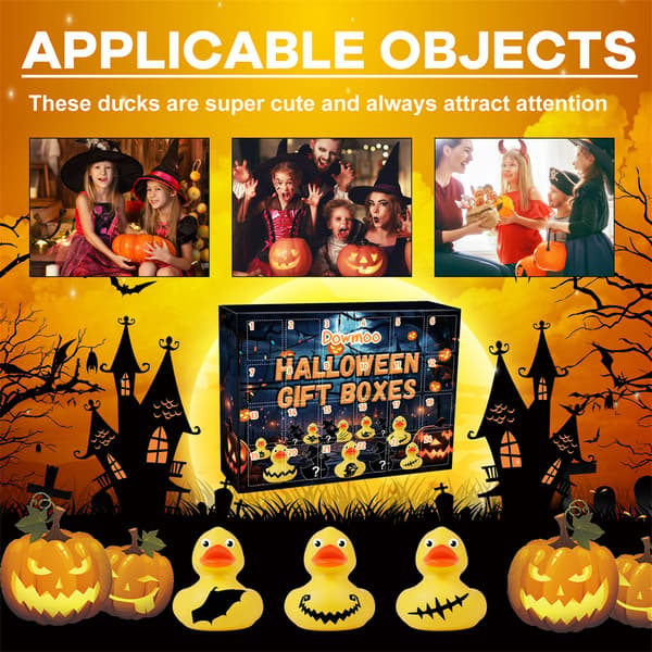 Halloween Blind Box, Söt Anka Tecknad Leksak Nedräkningskalender Present
