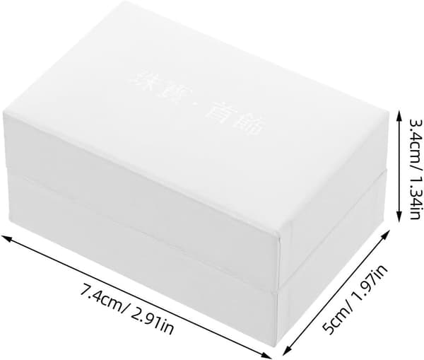 Dubbla ringar smyckeskrin 7,5x5x3,5cm hård flip-lockfodral för förlovnings- och bröllopsförslag