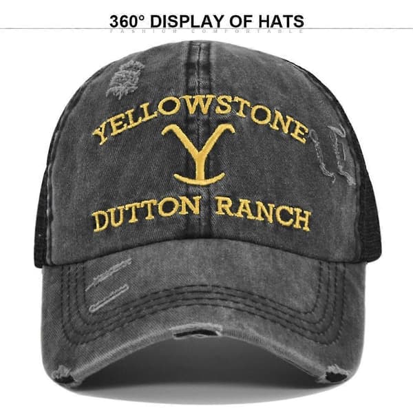 SZTXJ Yellowstone Dutton Ranch baseballcaps justerbar brodert caps (A) (FMY)