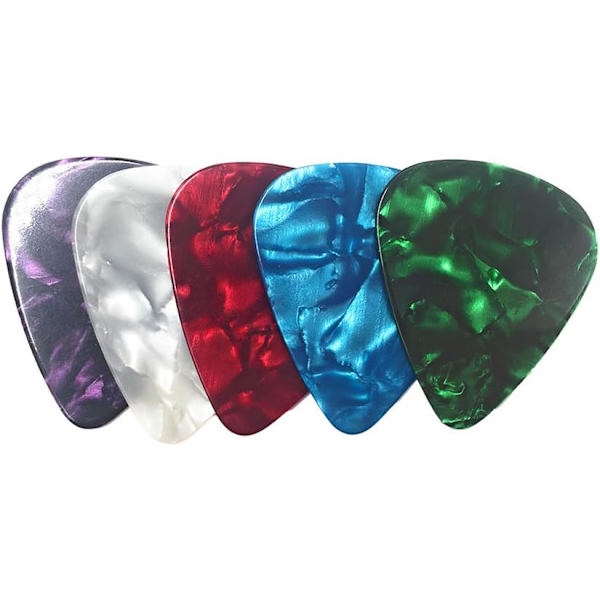 Gitarr Capo med 5 plektrum (svart) - 75*80mm, Legeringsgitarr Capo för 6-strängad gitarr