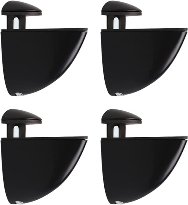 (M) Justerbart glashyllfäste, 4-pack glashyllfästen, justerbar glashylla i zinklegering