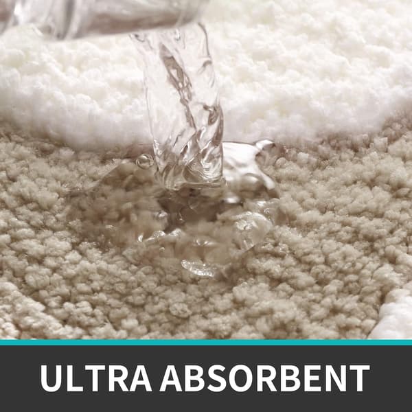 Non-slip bathroom mat, microfiber fluffy bath mat, water-absorbent sh