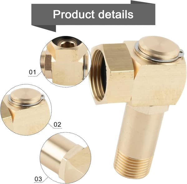 Messing slangeadapter, der forbinder haveslanger til standard 3/4 tommer drejeled til ruller med