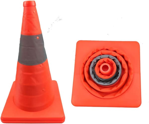 Sammenleggbare trafikkjegler sammenleggbare 30 cm oransje multifunksjonell sikkerhetskjegle 30cm 30cm