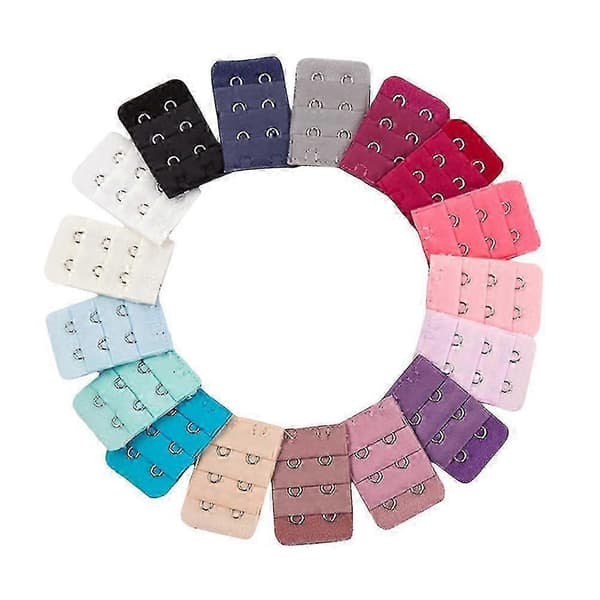 20-pack stretchiga bh-förlängare 2 hakar, elastisk bandförlängning kompatibel med halter-bh:ar och band M M