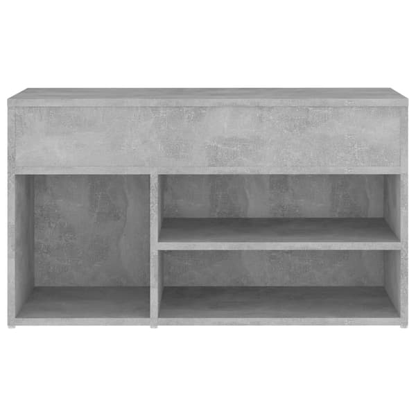 vidaXL Skobänk betonggrå 80x30x45 cm konstruerat trä grå grå