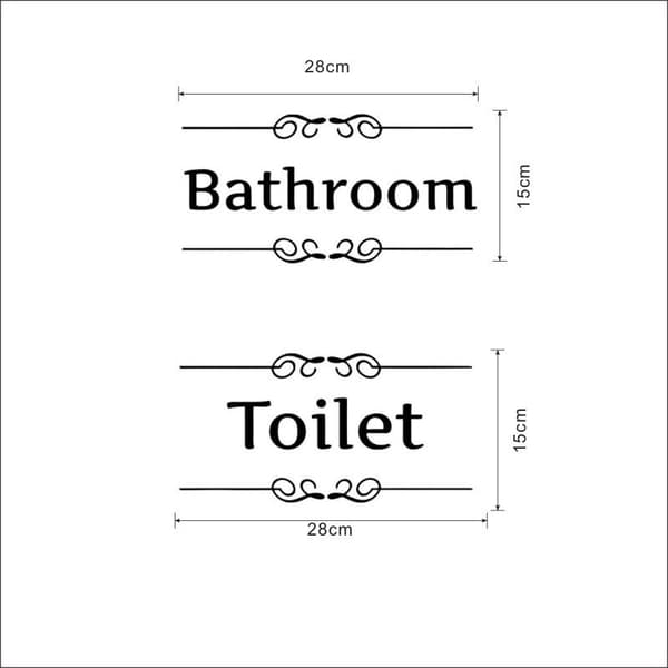 seinätarrat Kylpyhuone WC:n seinätarra Ovitarrat