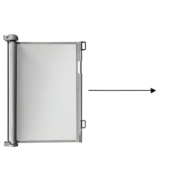 Safety Gate / Dog Gate / Retractable Gate - 85x157cm Grey grå gray
