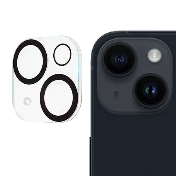 iPhone 15 / 15 Plus Linsebeskyttelse 3D Herdet Glass Transparent