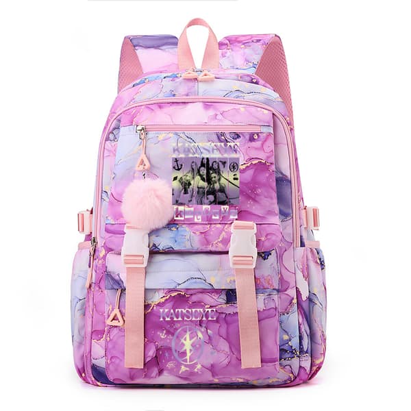 Katseye Print Large Capacity Backpack for Students, Lightweight Waterproof School Bag with Laptop Compartment 8 8