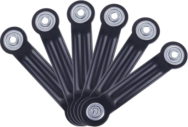Glidlagerarmfäste 6 st Black L 6.33" x 4.88" Centers