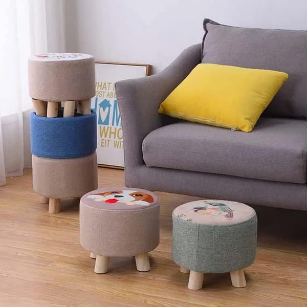 Sæt med 4 træmøbelben, 12 cm sofaben, Mid-Century sofaben til sofaer, senge, lænestole, skabe