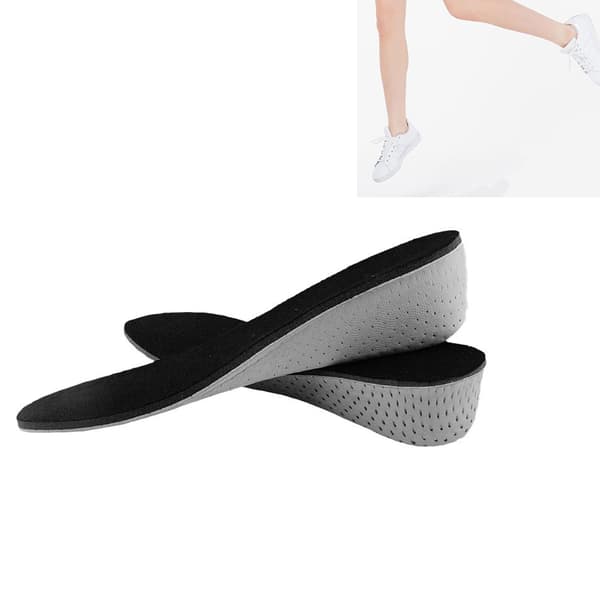 Højde Indersål - Åndbar - Sort - 4cm - 1 Par