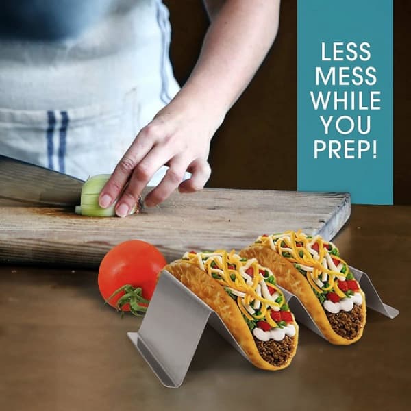 4-pakning tacoholder i rustfritt stål Tacostativ i rustfritt