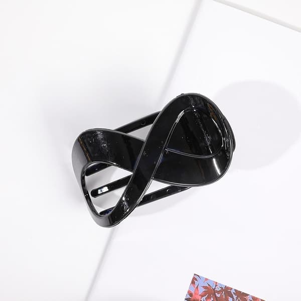 Solid Color Women Hair Clip Reusable - Black