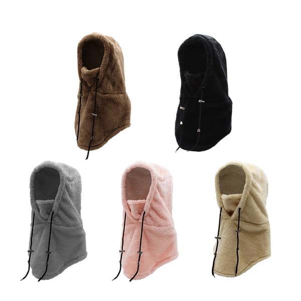 Sherpa-huppu laskettelumaski, fleece-balaclava tuulenpitävä talvimaski