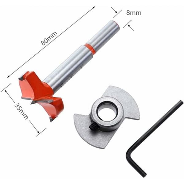 35MM Hinge Jig Hidden Hinge Drill Bits Set Drilling Locator Gu