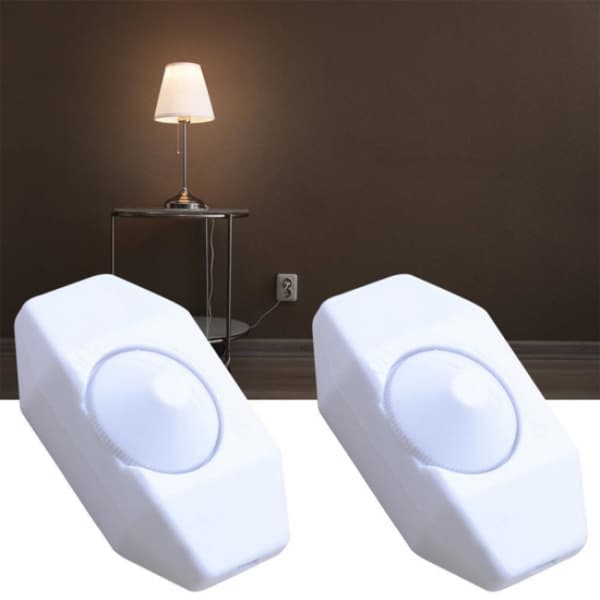 Lampdimmerbryter Ledningsbryter Plug In Bordlampe Gulvlampe Dimmer m