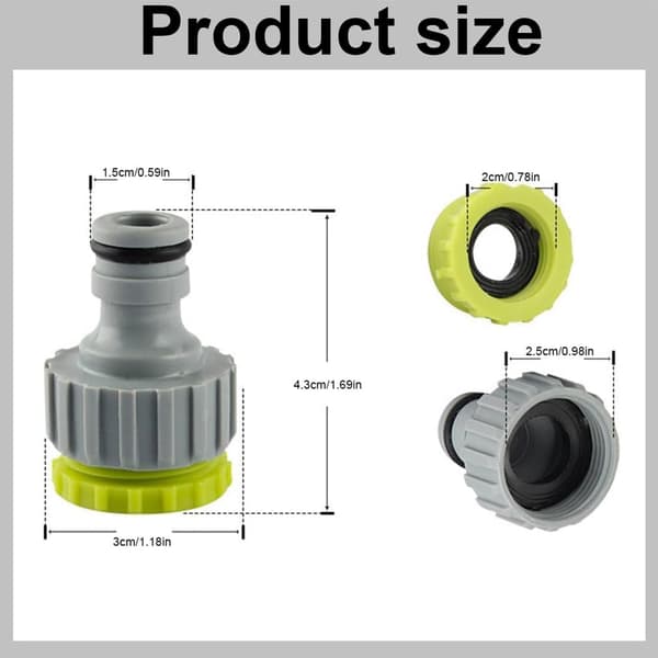 Sarja 4 1/2 \" 3/4 \" 2-in-1-hanaliitintä puutarhahanaan