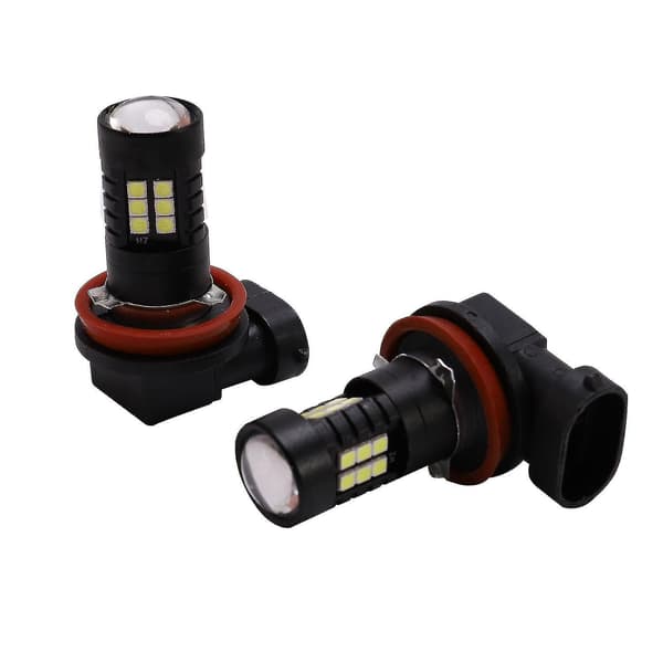 2x Canbus H8 3030 21smd Led DRL kjørelys tåkelyspærer for