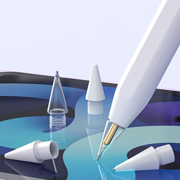Pen tip set compatible with Apple Pencil, 6-piece set for sketching and note-taking – silent tips (2.0, 3.0, 3.5, bullet, 2B needle tube, 2B) with storage box 20