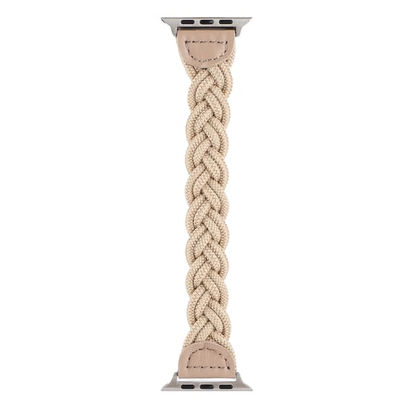 Khakifarget, vevd 38mm 40mm 41mm elastisk håndleddsrem iWatch-serie