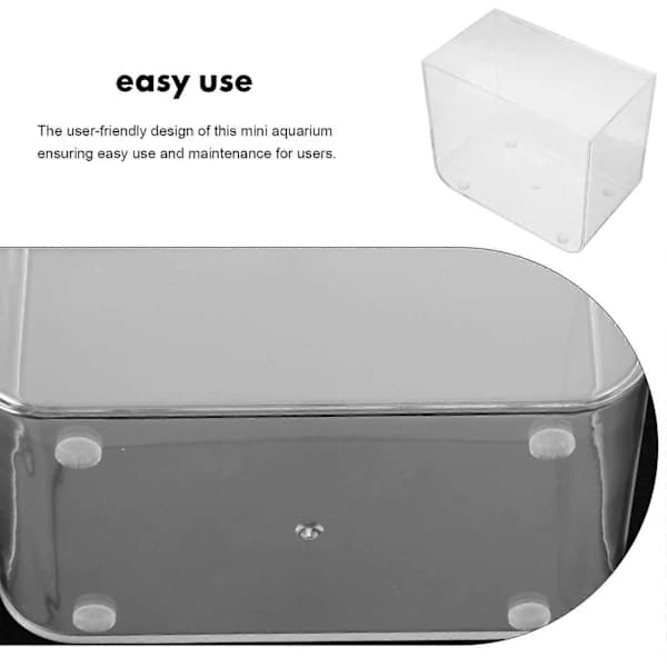 (pow yeah!) Small Aquarium Without Lid, Betta Fish Tank, Small Square Fish Tank