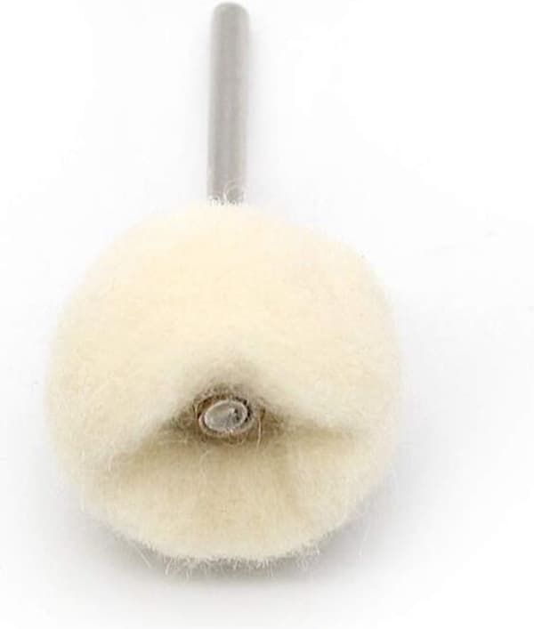 Bomuldspoleringsskive til Dremel roterende værktøj, beige, 25 stk.