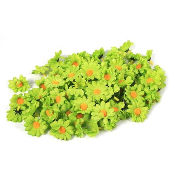 100 stk Solsikkehoder Mini Blomster Gerbera Daisy Kunstig Dekor
