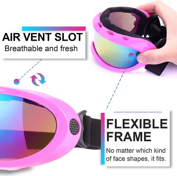 Skibriller, 2-pakning - Rosa Multicolor/Rød Multicolor, Snowboard