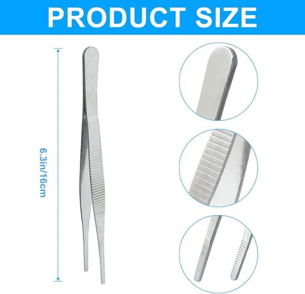 2 stk. 6 tommer pincet i rustfrit stål 2 stk. 6 tommer 6 Inch size_name