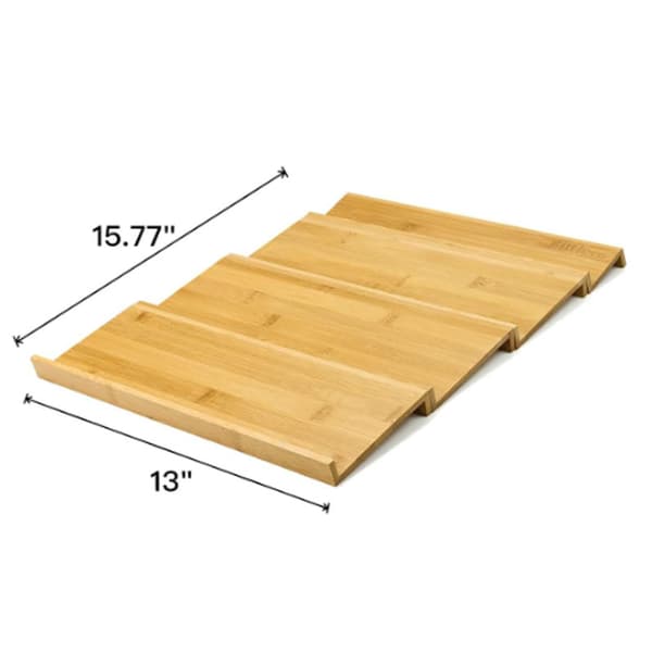Storage Rack Bamboo Spice Organizer Drawer Stackable Kitchen Shelf 4-Tier Cabinet Storage Box Home Organizer