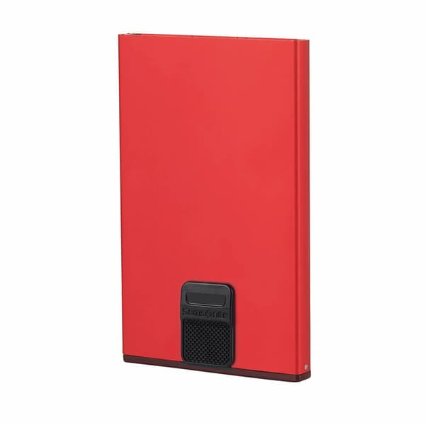 Plånbok ALUFIT RFID-kortfodral Slide Alu Röd