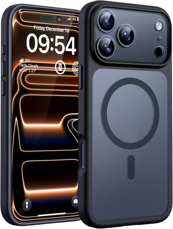 iPhone 17 Pro Max Cover med Fuld Kamerabeskyttelse & Magnetisk Ring [JUN]