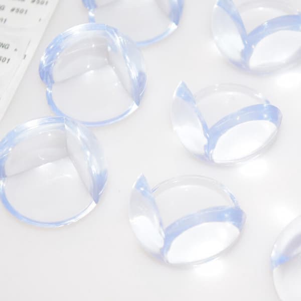 PVC Corner Protectors - Self-adhesive for Tables and Cabinets - 8 Pieces