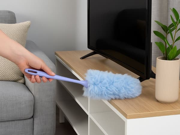 Støvkost 35 cm - Mikrofiberbørste mod støv og spindelvæv