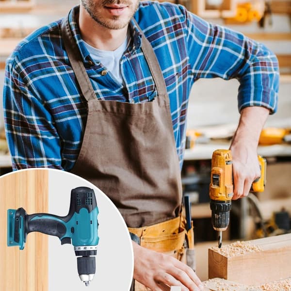 5-pack Wall Mounted Tool Holder for Makita 14.4V 18V Power Tools, ABS and PC Storage Rack for Garage Workshop, Blue