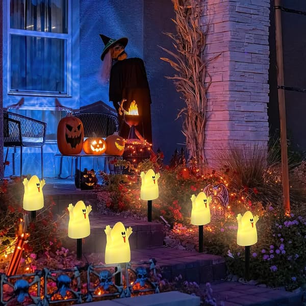 Halloween solcelle-hagelys (Söta Spöken) – Perfekt for fester, spøkelseshus og hagedekorasjoner