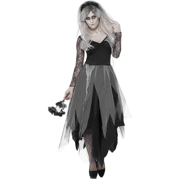Smiffys Dame Kirkegårdsbrud Kostume 8 - 10 Sort Black 8 UK - 10 UK